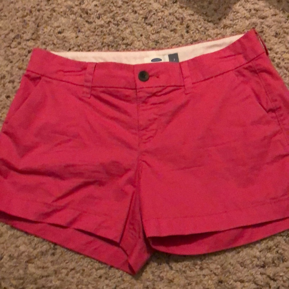 Hot pink chino shorts